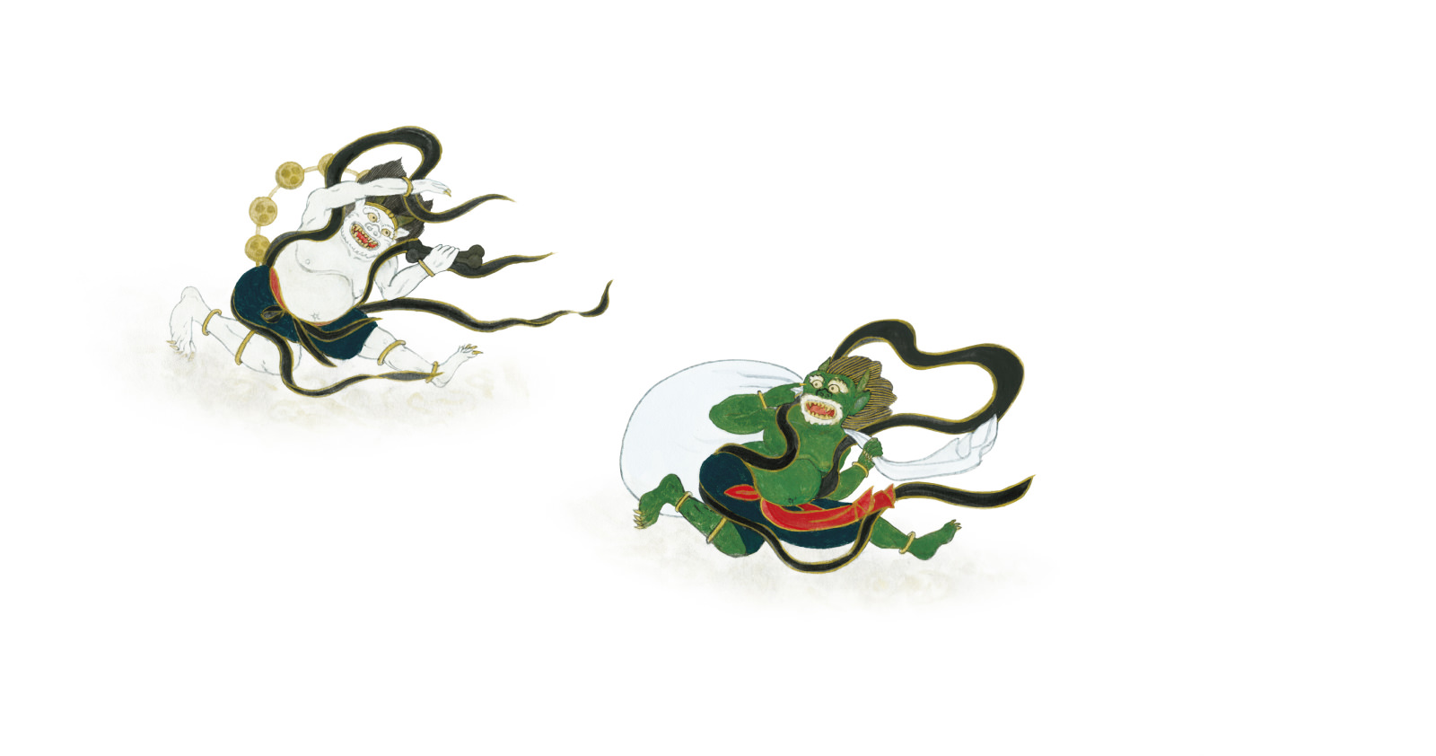 鈴懸 山笠 掛け紙 風神雷神